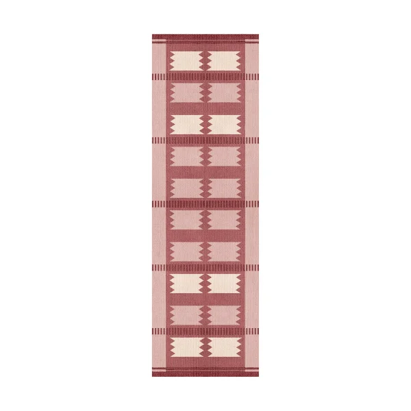 Layered Röllakan Iris hallway carpet Rasberry