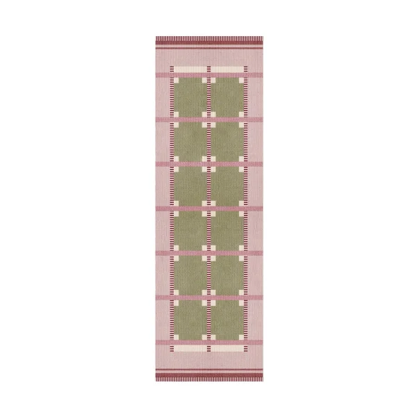 Layered Röllakan Ruth hallway carpet Spring grass, 75x240 cm
