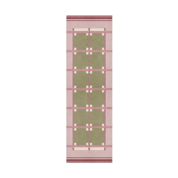 Layered Röllakan Ruth runner Spring grass, 75x240 cm