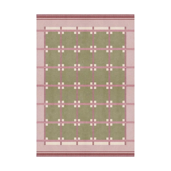 Layered Röllakan Ruth wool carpet Spring grass, 180x270 cm