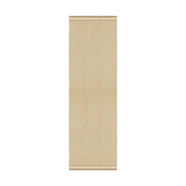 Layered Röllakan Solid wool rug Mariegold, 80x300 cm