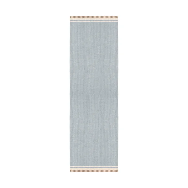 Layered Röllakan Solid wool rug Sky blue, 80x300 cm