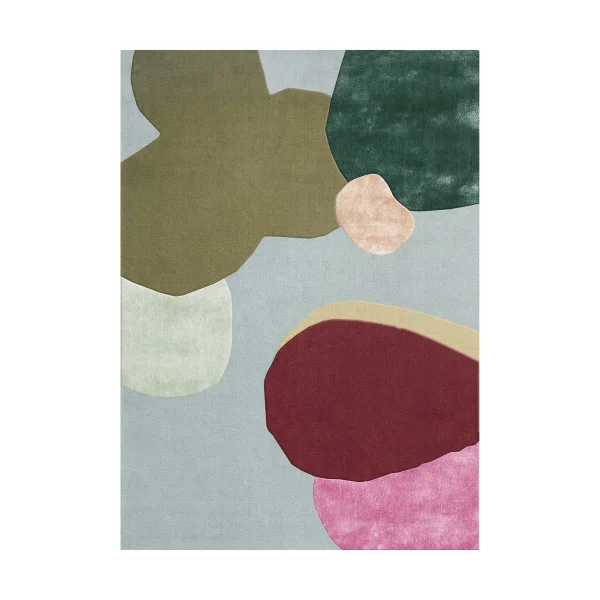 Layered Sleeping Flower wool carpet 140x200 cm