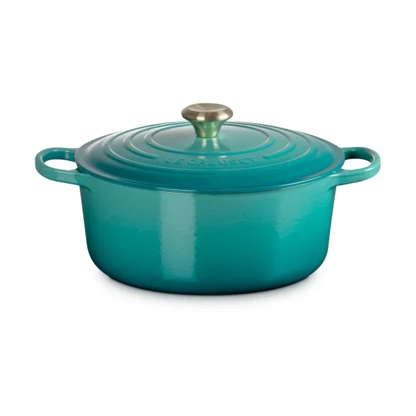 Le Creuset Le Creuset Signature round casserole 6.7 l Bleu Riviera