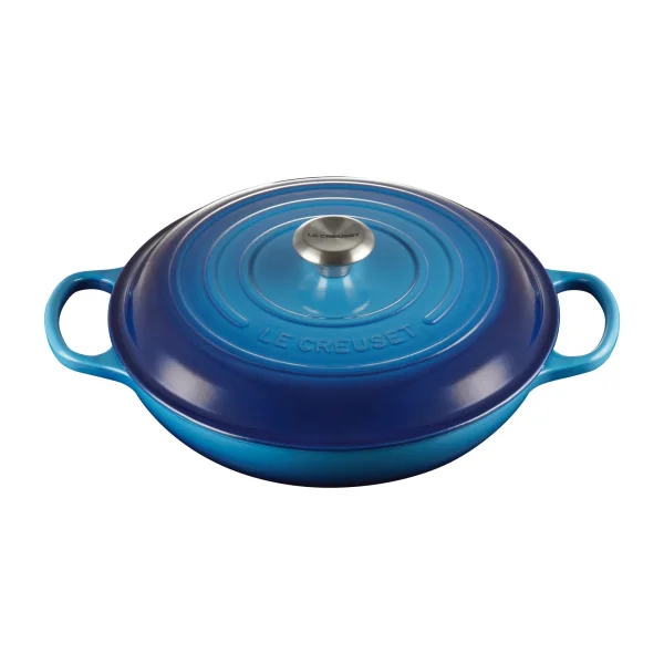 Le Creuset Signature shallow casserole 3.5 l Azure blue