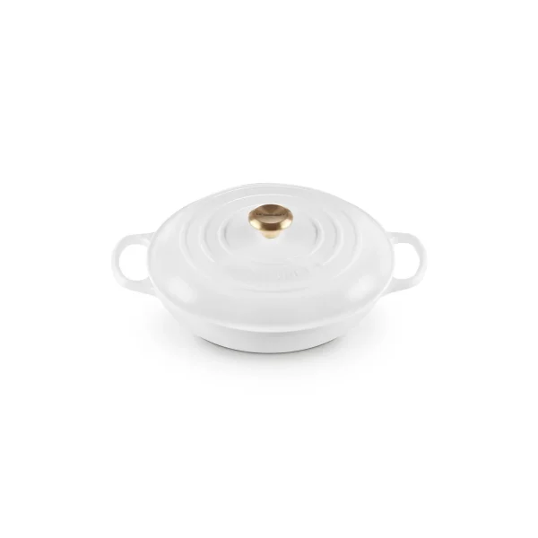 Le Creuset Signature shallow casserole 3.5 l White