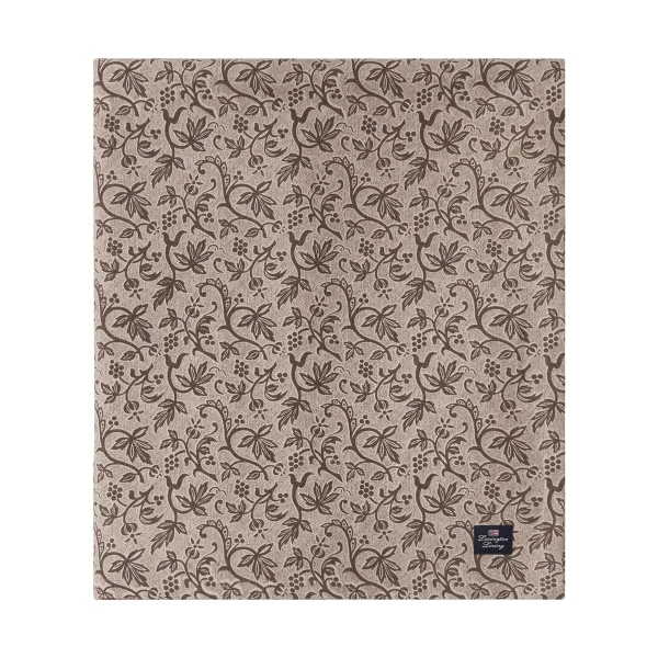 Lexington Printed Recycled Cotton Tablecloth 180x180 cm Light beige