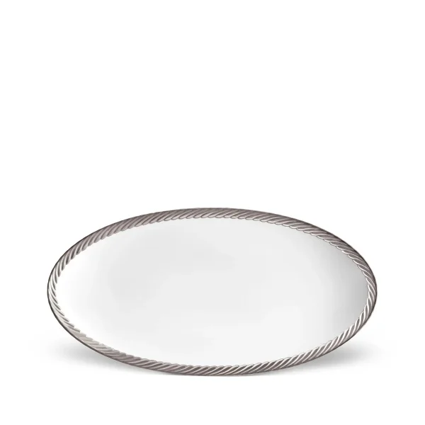 L'Objet | Corde Oval Platter - Small | Platinum