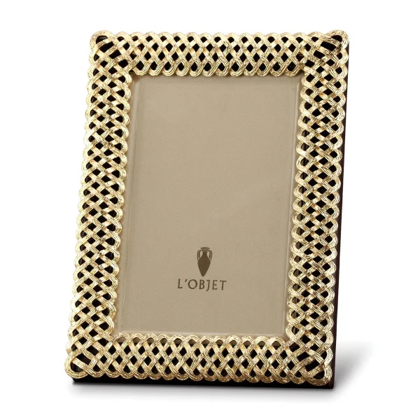 L'Objet I Braid Frame 4 x 6 | Gold