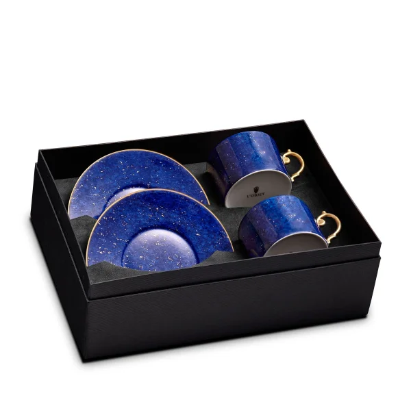 L'Objet I Lapis Tea Cup + Saucer (Set of 2)