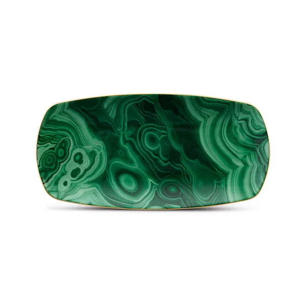 L'Objet I Malachite Rectangular Tray | Medium