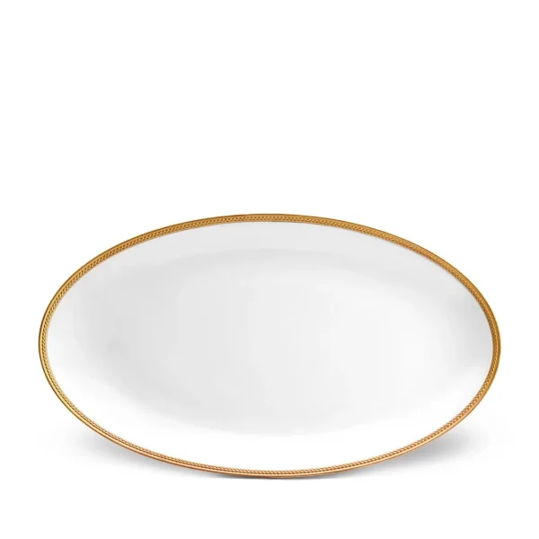 L'Objet | Soie Tressée Oval Platter - Large | Gold