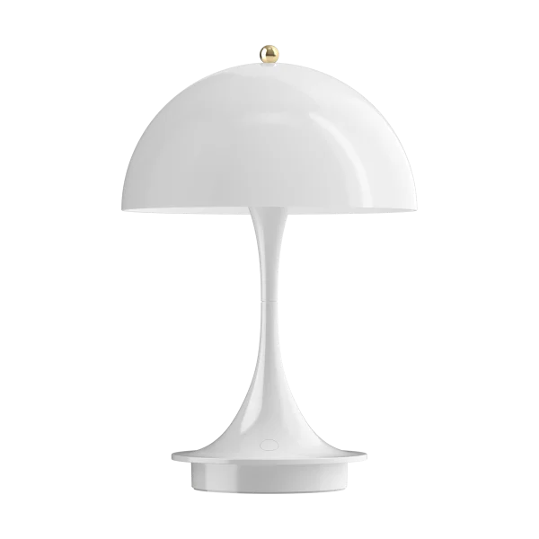 Louis Poulsen Panthella 160 portable table lamp Anniversary Edition Brass metallised-white