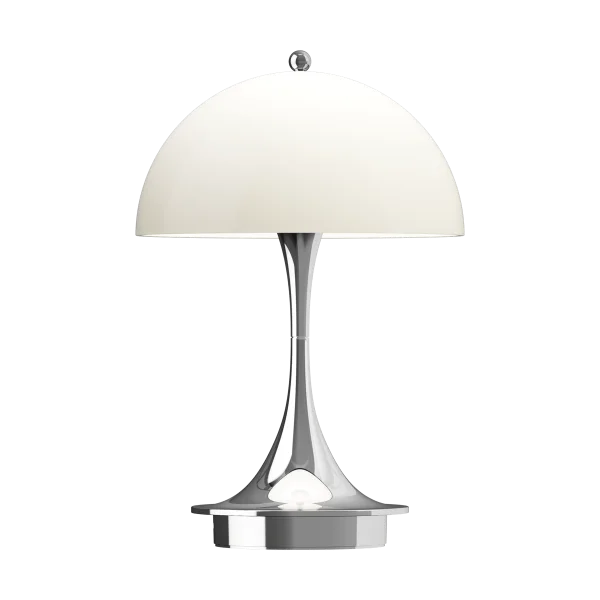 Louis Poulsen Panthella 160 Portable v3 table lamp Chrome opal beige