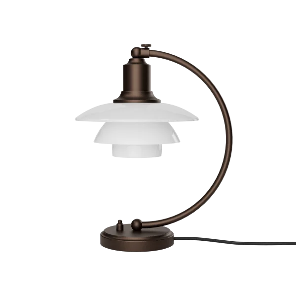 Louis Poulsen PH 2/2 Luna table lamp Aged brass-opal glass