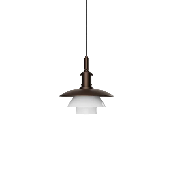 Louis Poulsen PH 3/3 Luna pendant Aged brass-opal glass