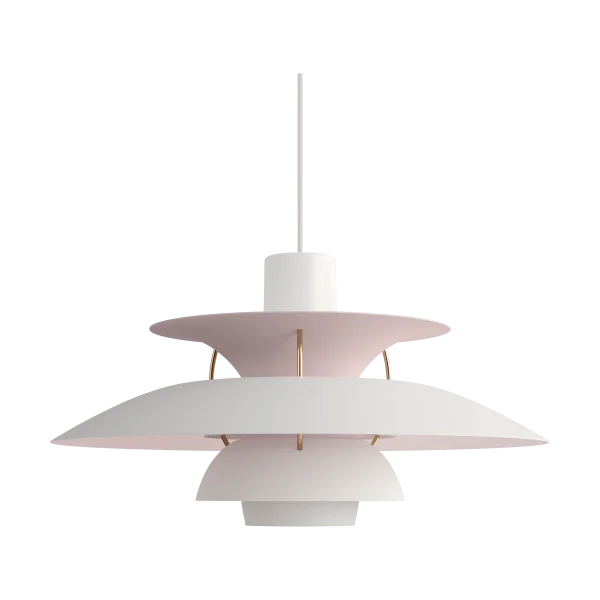 Louis Poulsen PH 5 Anniversary edition pendant lamp Matte white-pale rose