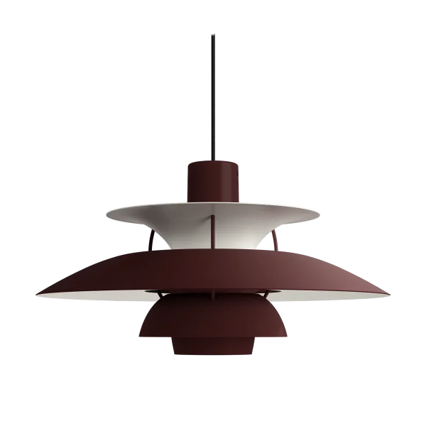 Louis Poulsen PH 5 pendant lamp monochrome Burgundy