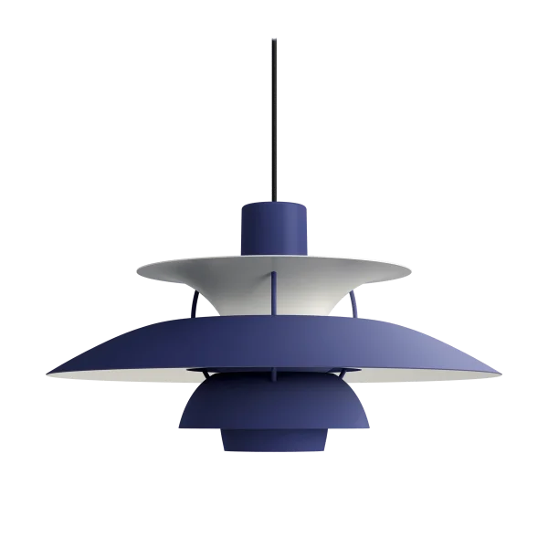 Louis Poulsen PH 5 pendant lamp monochrome Dusty indigo