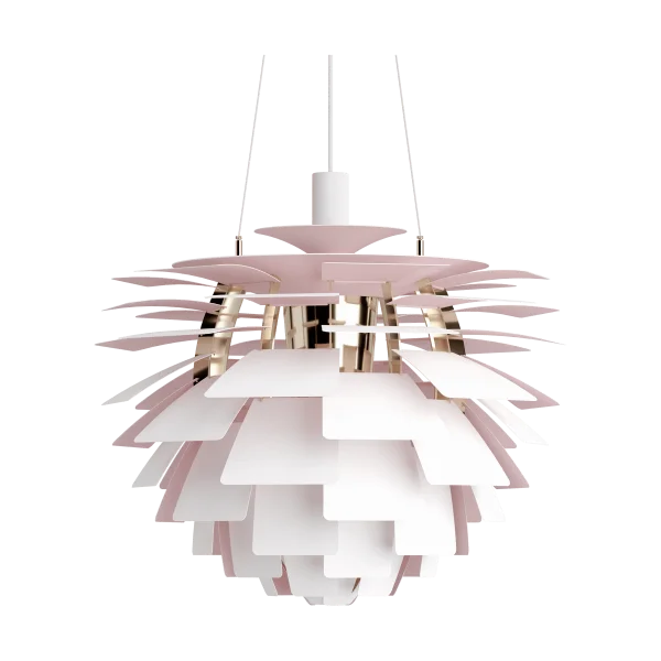 Louis Poulsen PH Artichoke Anniversary edition pendant lamp Matte white-pale rose Ø60 cm