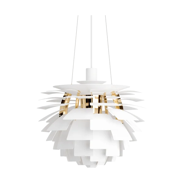 Louis Poulsen PH Artichoke pendant lamp Ø48 cm Soft white-brass metallised
