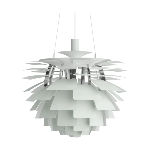 Louis Poulsen PH Artichoke pendant lamp Ø60 cm Dusty green-high lustre chrome plated