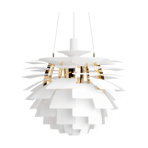 Louis Poulsen PH Artichoke pendant lamp Ø60 cm Soft white-brass metallised