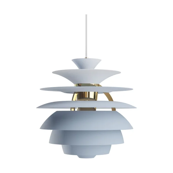 Louis Poulsen PH Snowball pendant lamp Dusty blue-brass