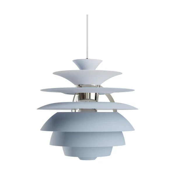 Louis Poulsen PH Snowball pendant lamp Dusty blue-chrome