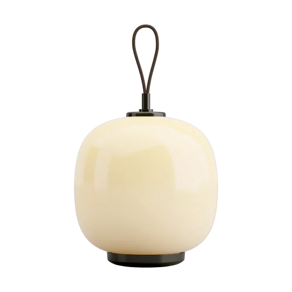 Louis Poulsen VL45 Radiohus portable lamp Ø17,5 cm Brass-pale yellow glass