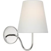 Lyndsie Wall Light Nickel, Light, Polished Nickel - Andrew Martin
