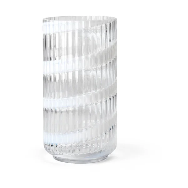 Lyngby Porcelæn Lyngby vase White swirl, 20.5 cm