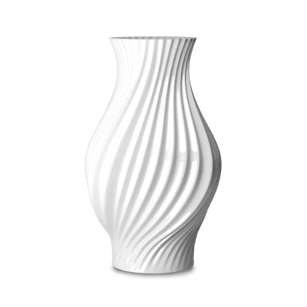 Lyngby Porcelæn Twist vase 25 cm White