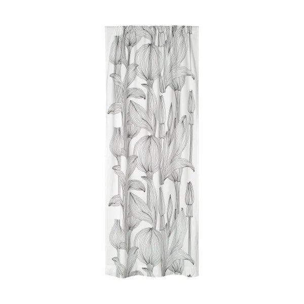 Marimekko Kukat Puhkeavat curtain length 135x245 cm White-black