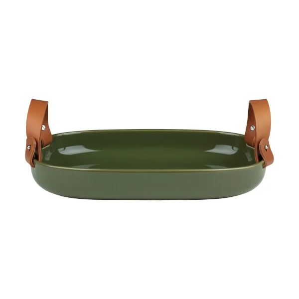 Marimekko Oiva large serving platter 23x32 cm Harvest green