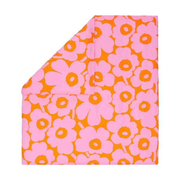 Marimekko Unikko duvet cover 220x240 cm Orange-pink