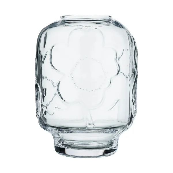 Marimekko Unikko glass vase Clear, 18 cm