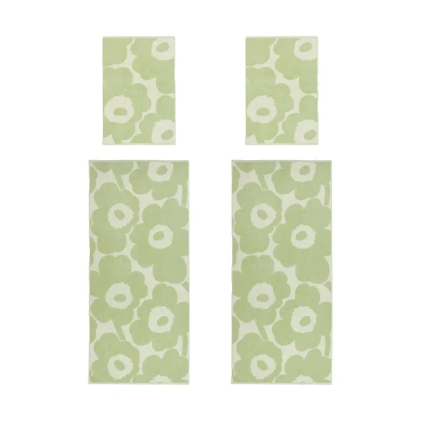 Marimekko Unikko hand towel set Off white-sage