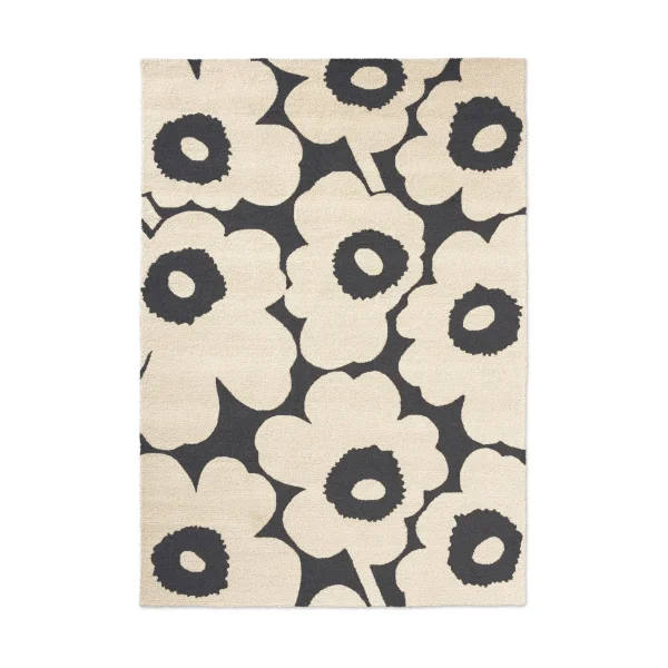 Marimekko Unikko outdoor rug Charcoal-white, 140x200 cm