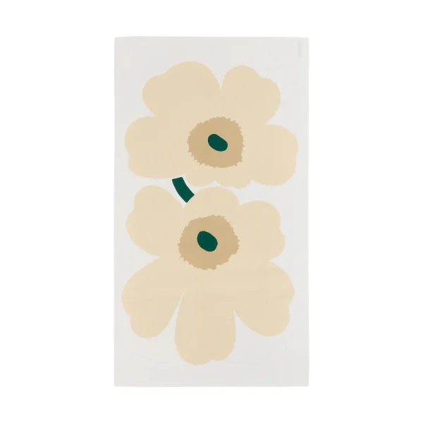 Marimekko Unikko tablecloth White-hay-sand-emerald