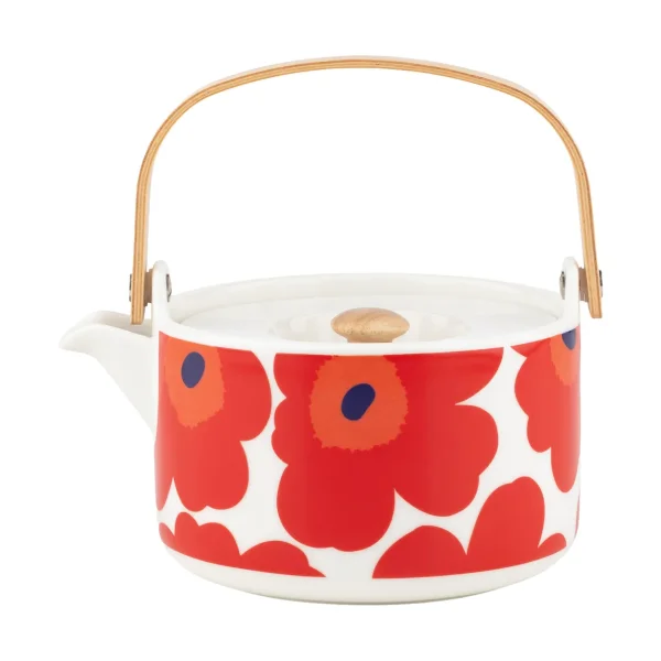 Marimekko Unikko teapot 0,7 l White-red-blue