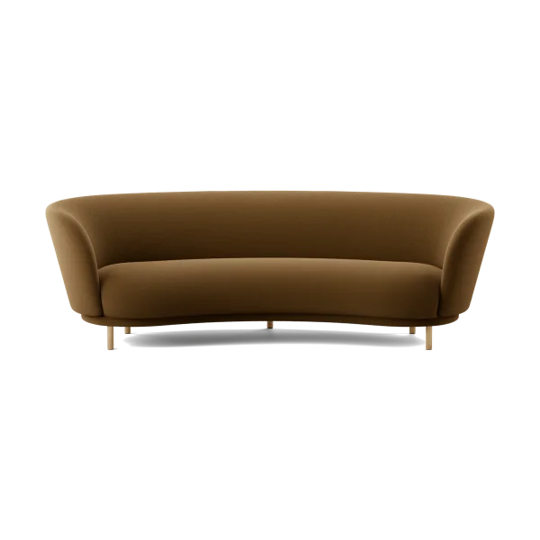 Massproductions Dandy 3-seater sofa Black oak - Kirkby Design, Spiral - 23 Monochrome