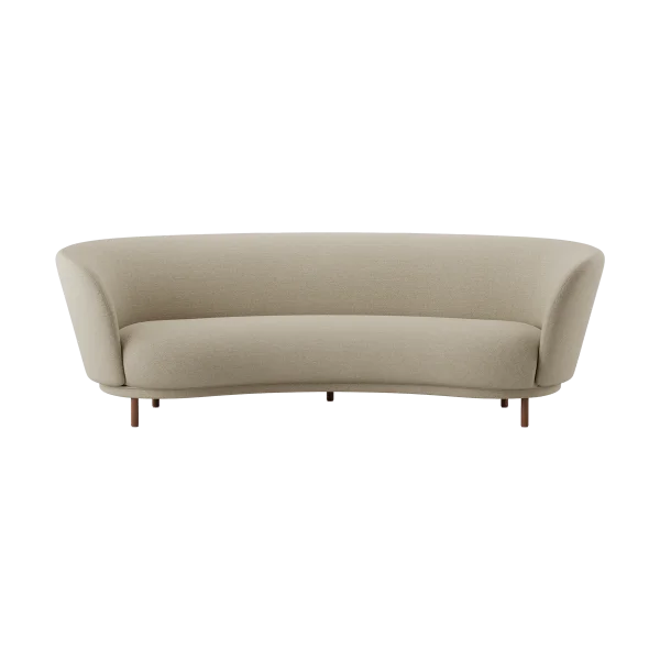 Massproductions Dandy 3-seater sofa Walnut-Ecriture 240