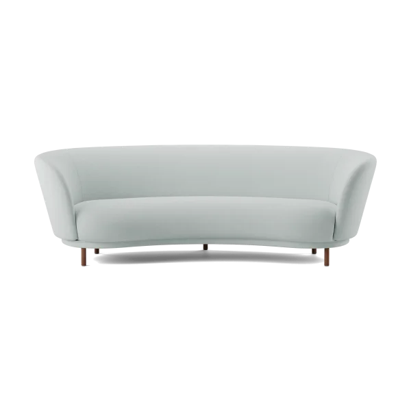 Massproductions Dandy 3-seater sofa Walnut-Linara 253 Swedish Grey