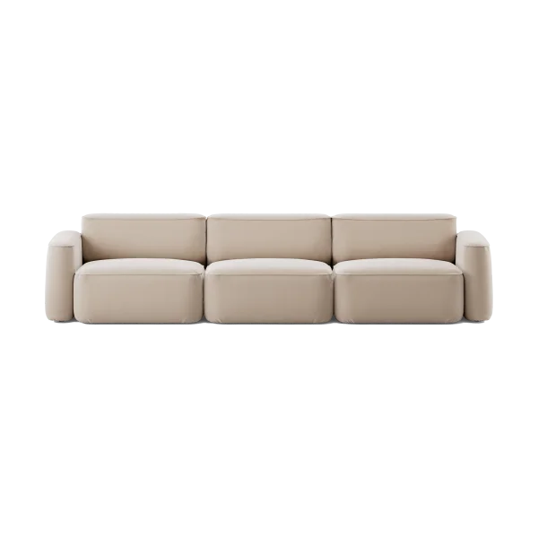 Massproductions Patch 3-seater sofa Atlantis 52 Alabaster