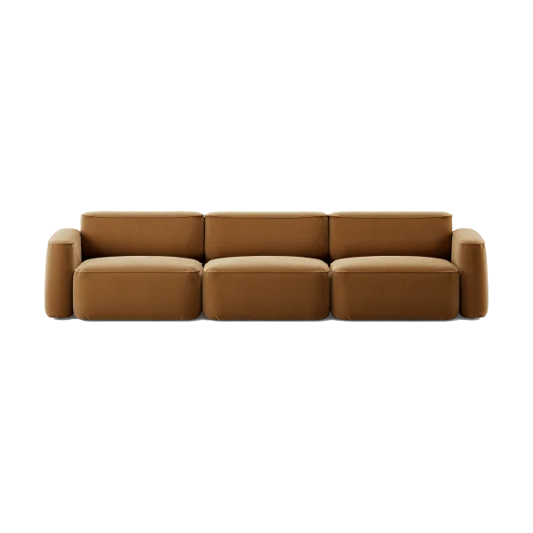 Massproductions Patch 3-seater sofa Atlantis 91 Cumin