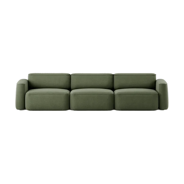 Massproductions Patch 3-seater sofa Linara 100 Tarragon