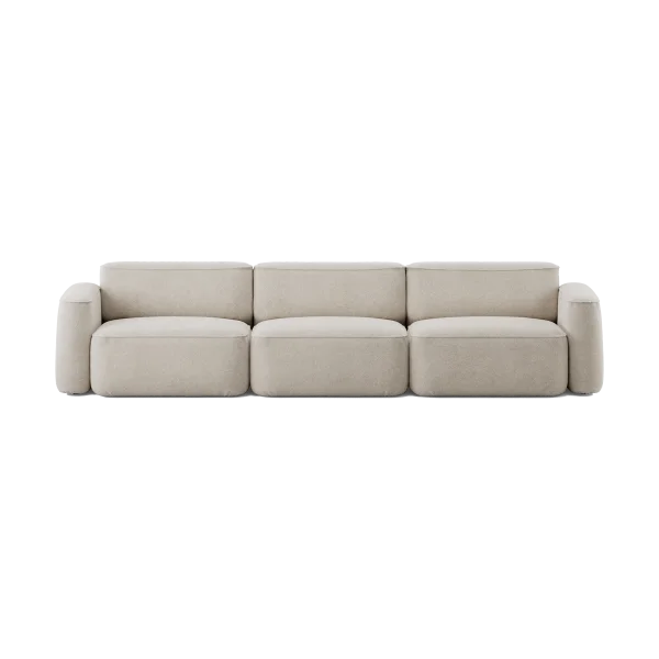 Massproductions Patch 3-seater sofa Spiral 21 Chalk