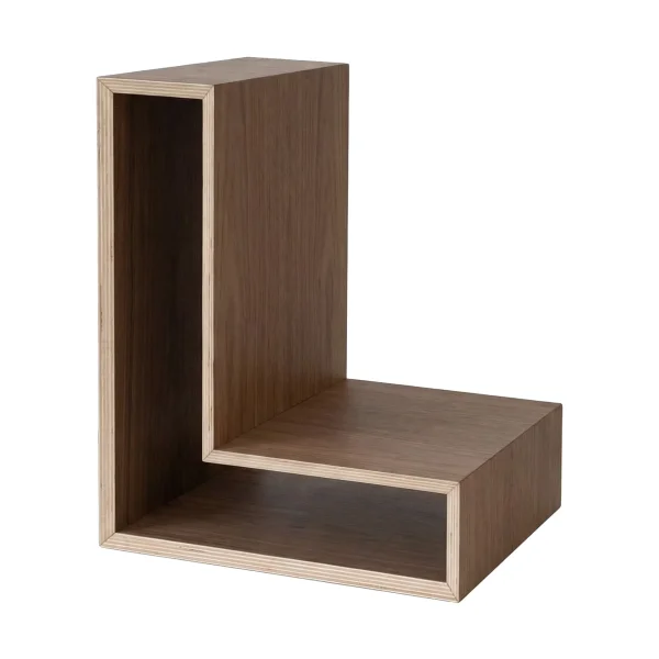 Maze L-shelf wall shelf Walnut, 30x38x29 cm