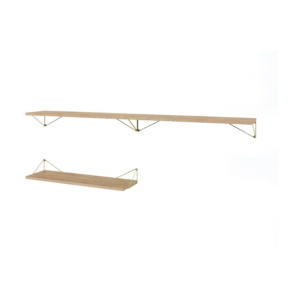 Maze Pythagoras Bundle A shelving system oak-brass